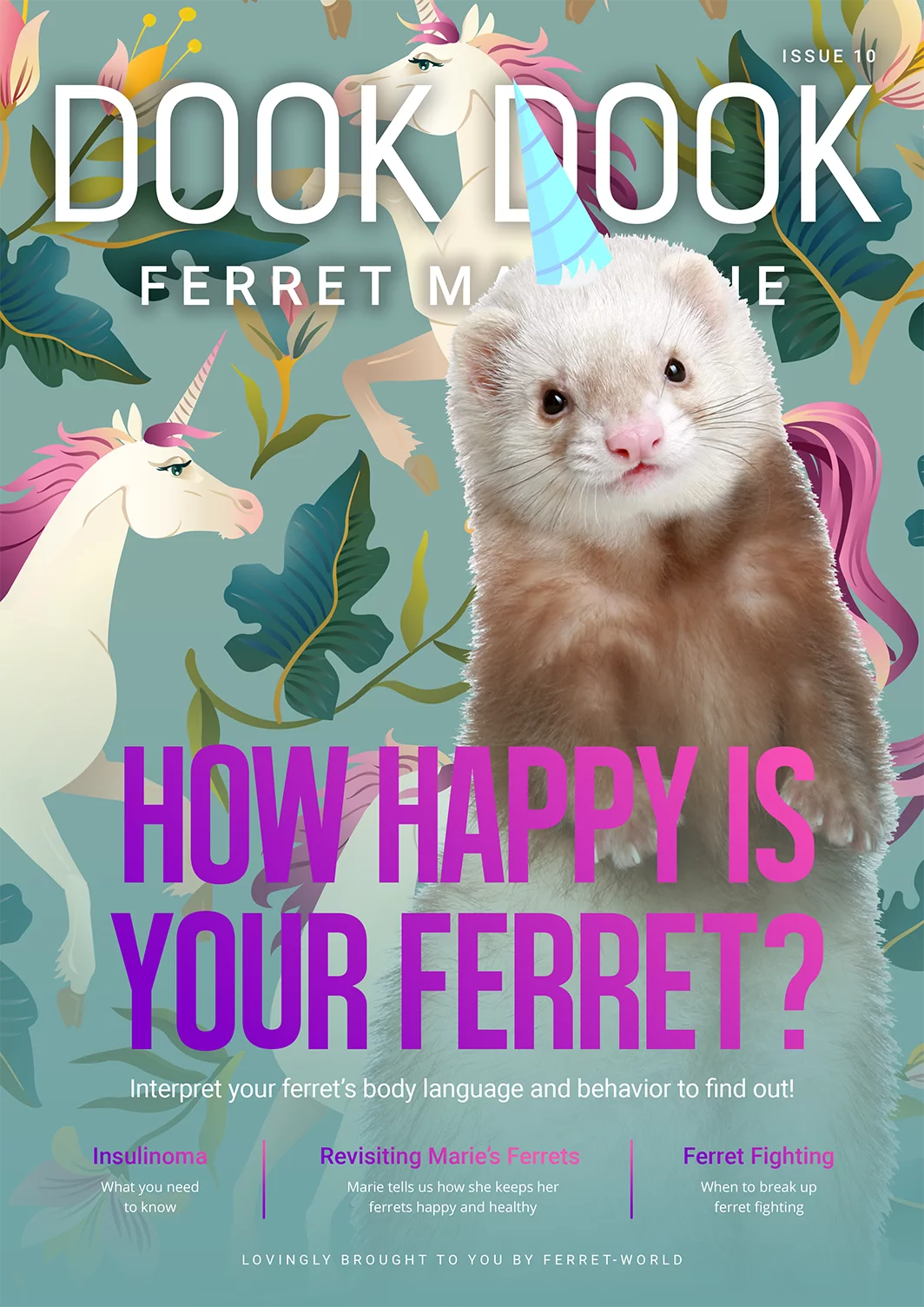Superpowered Ferret Fighters — I made a mockup cover for a story I